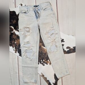 Aeropostale Ripped Light Blue Boyfriend Jeans
